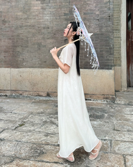 TUBYCATU | SET TUYẾT AN (ĐẦM LÓT THÊU HOA + ĐẦM VOAN TƠ)