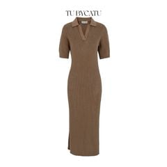 TUBYCATU | ĐẦM SƠ MI LEN KEM/ NÂU LỖ