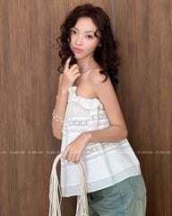 TUBYCATU | LYLOU LACE TOP - WHITE