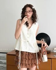 TUBYCATU | Sophie begie lace top