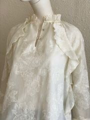 TUBYCATU | Cream Phoebe Ruffled Top