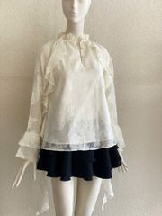 TUBYCATU | Cream Phoebe Ruffled Top