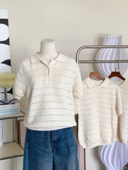 TUBYCATU | Soft Begie Polo Top