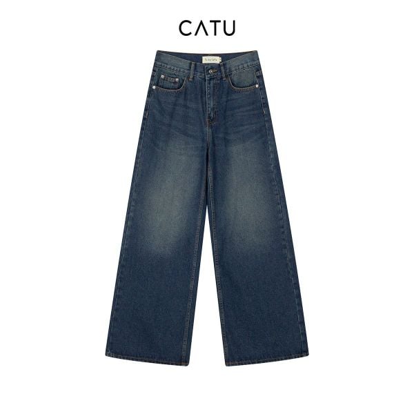 TUBYCATU | QUẦN JEAN SUÔNG PEBBLE - XANH ĐẬM