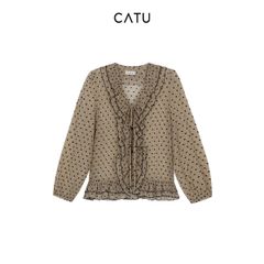 TUBYCATU | Áo Brown Dot Top