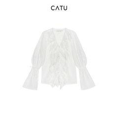 TUBYCATU | ELSA RUFFLE WHITE TOP