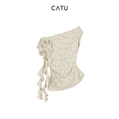 TUBYCATU | CREAM POLKA DOT TOP
