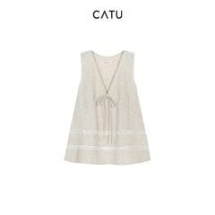 TUBYCATU | Áo linen viền ren