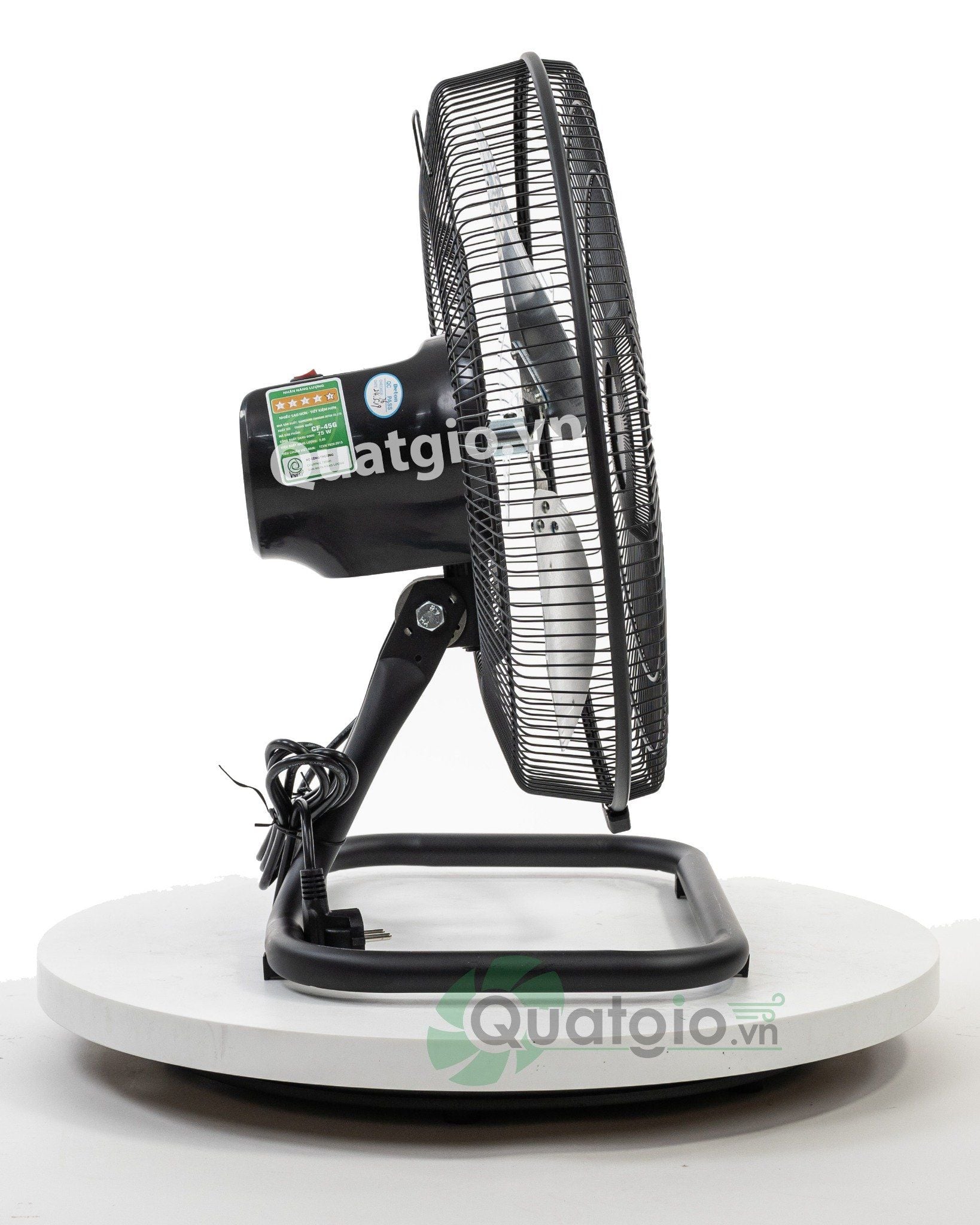 Quạt sàn công nghiệp Deton CF-45G - 75W ( Sơn đen / Xi mạ )