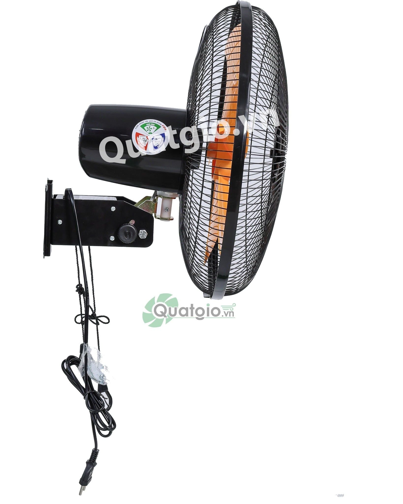 [ New 2026 ] Quạt treo Senko TC1623 - 60W - 2 Dây giật (Đen cam/Kem nâu)