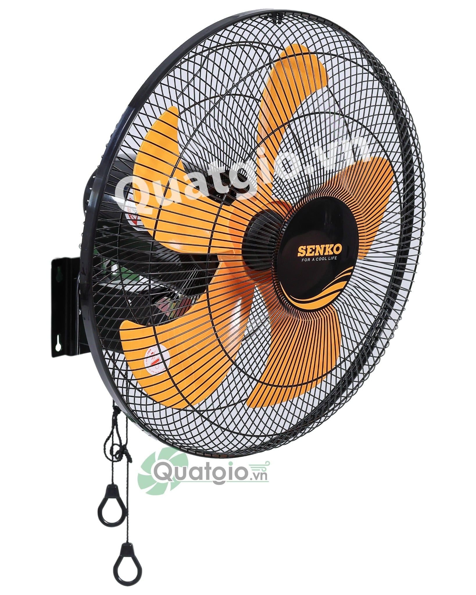 [ New 2026 ] Quạt treo Senko TC1623 - 60W - 2 Dây giật (Đen cam/Kem nâu)