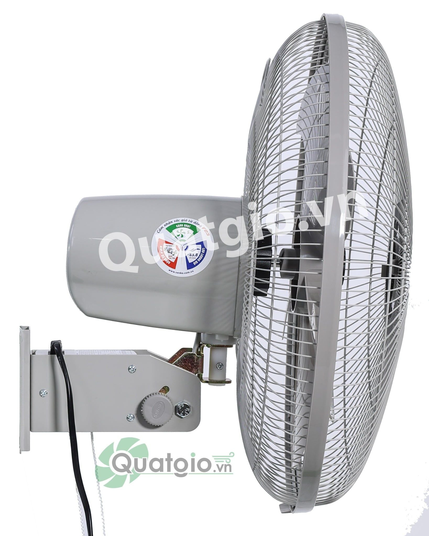 [ New 2026 ] Quạt treo Senko TC1623 - 60W - 2 Dây giật (Đen cam/Kem nâu)
