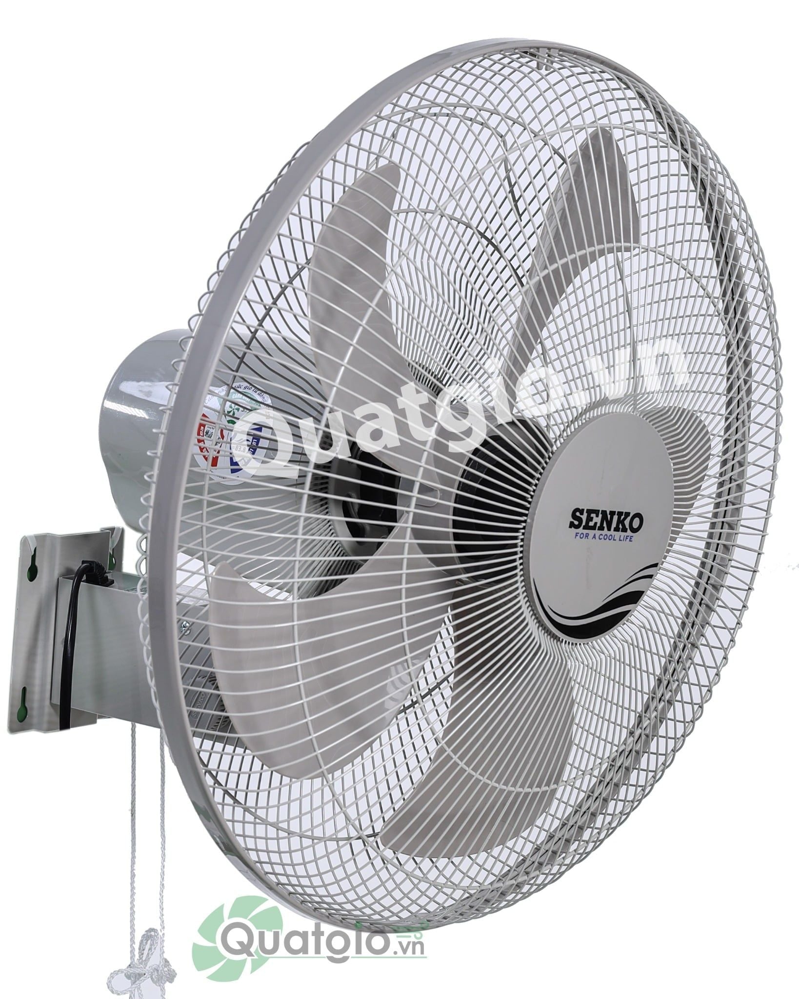 [ New 2026 ] Quạt treo Senko TC1623 - 60W - 2 Dây giật (Đen cam/Kem nâu)