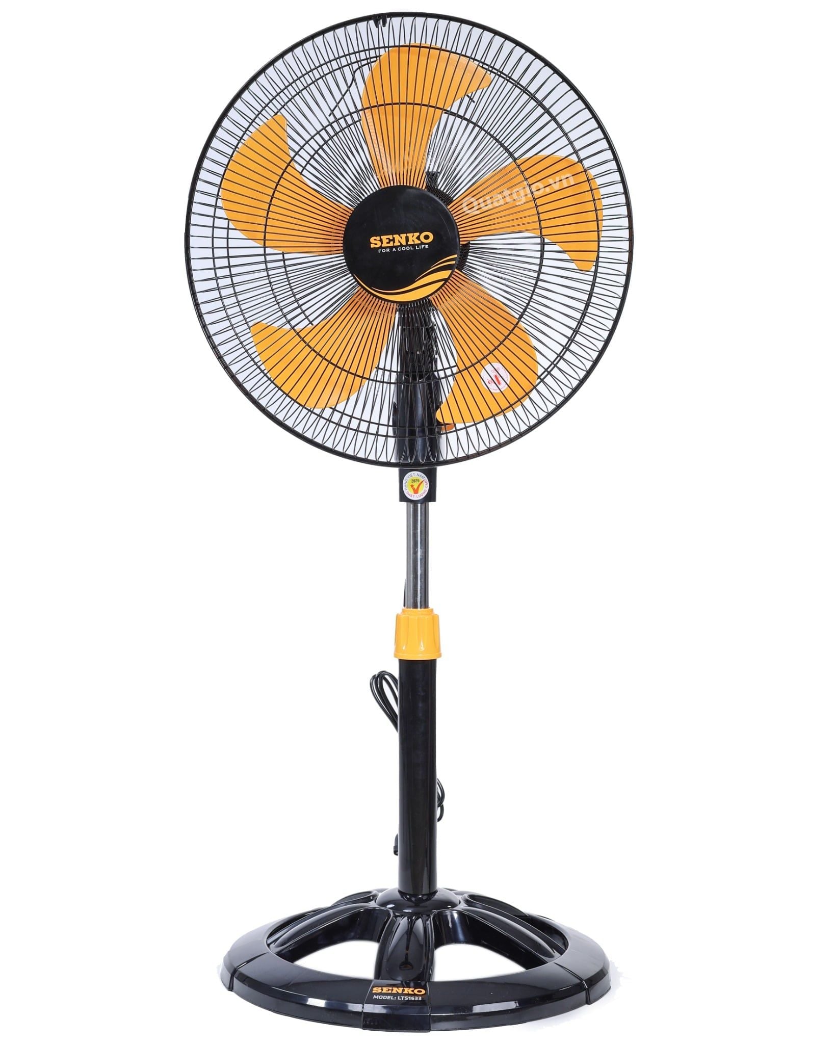 [ New 2026 ] Quạt lửng Senko LTS1633 - 60W - (Đen cam/Kem nâu)