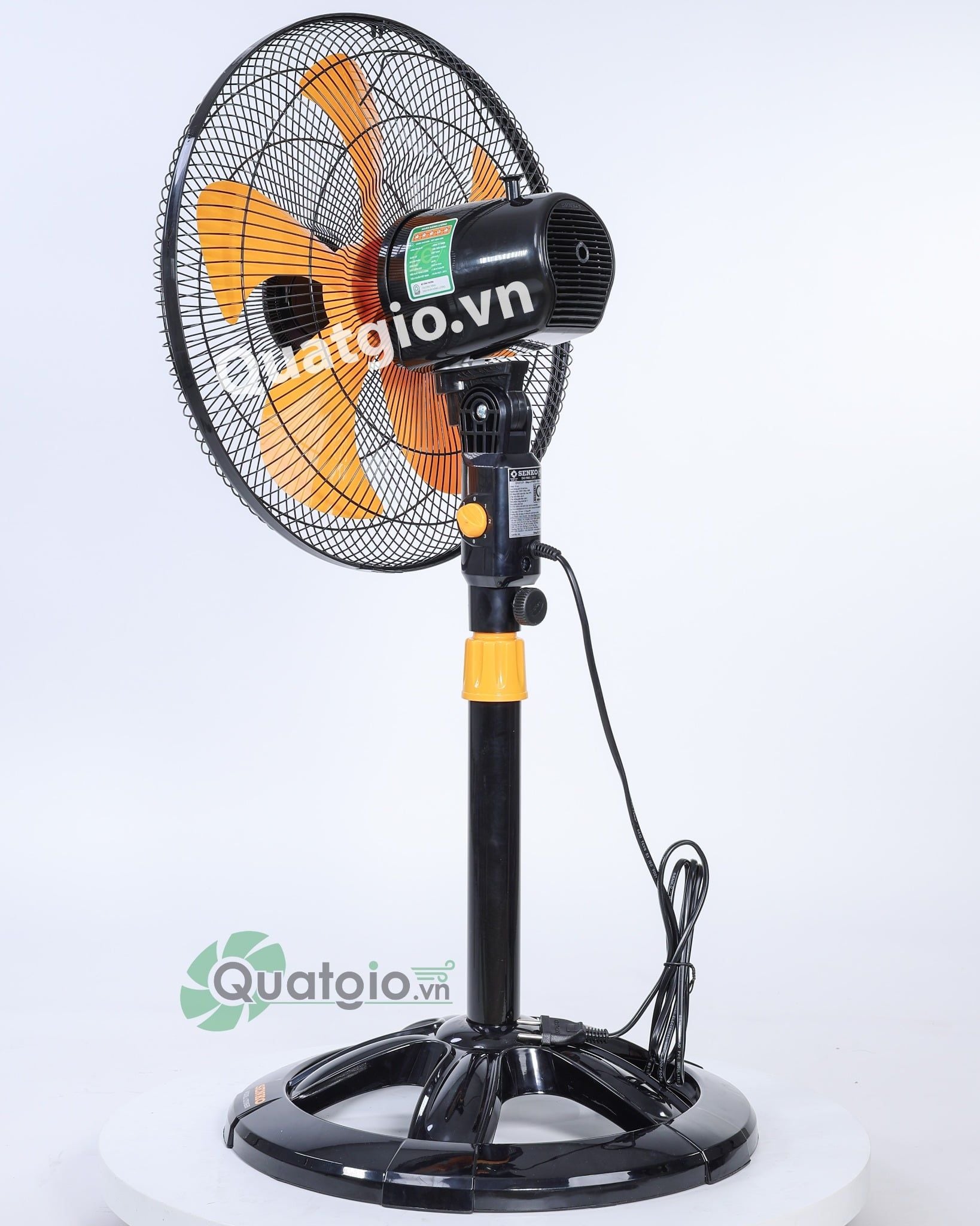 [ New 2026 ] Quạt lửng Senko LTS1633 - 60W - (Đen cam/Kem nâu)