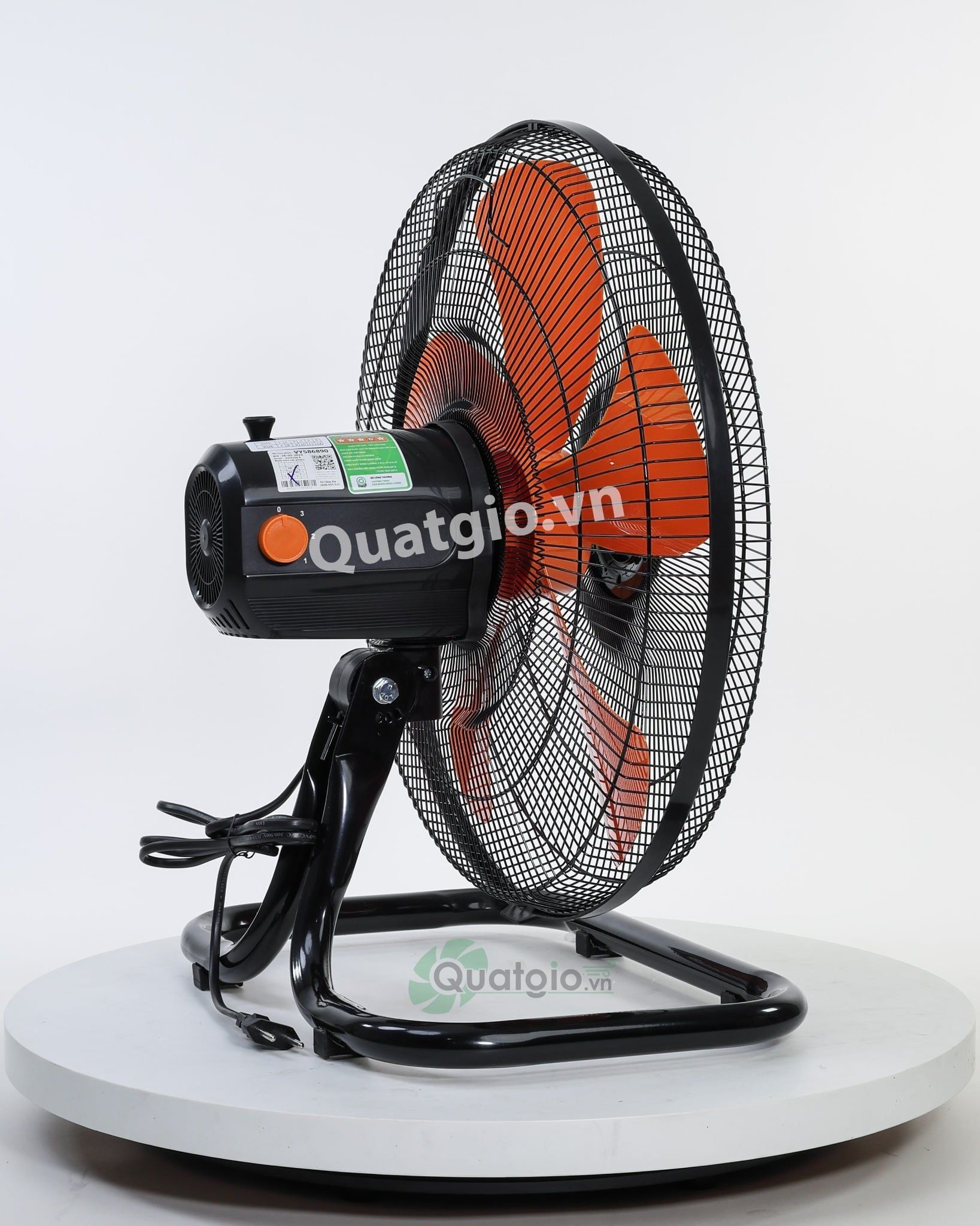 [Hỏa tốc] Quạt sàn Bán Công Nghiệp Asia VY586890 - Đen Cam - 45cm - 80W