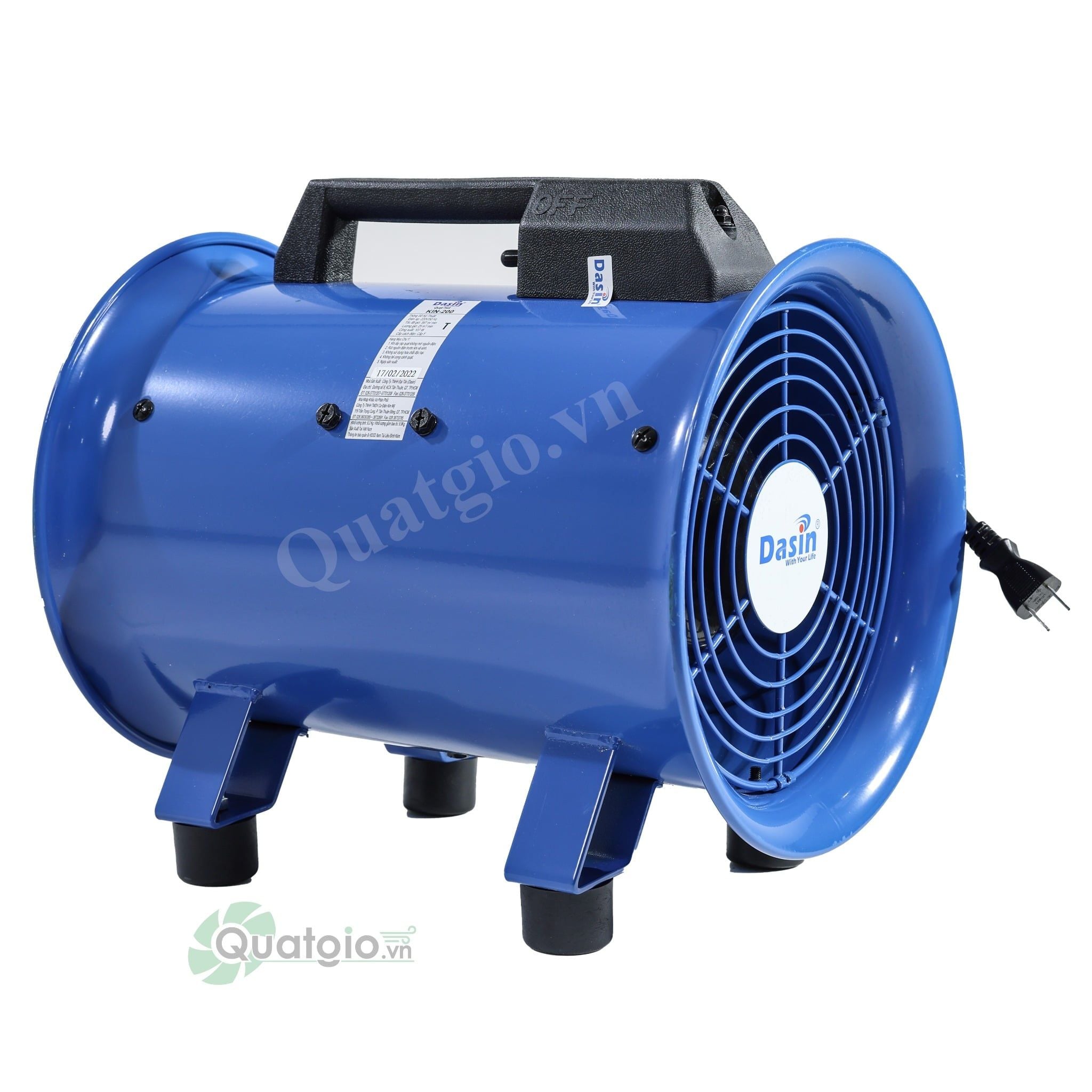 Quạt thông gió di động Dasin KIN-200 - 107w (220V/380V)