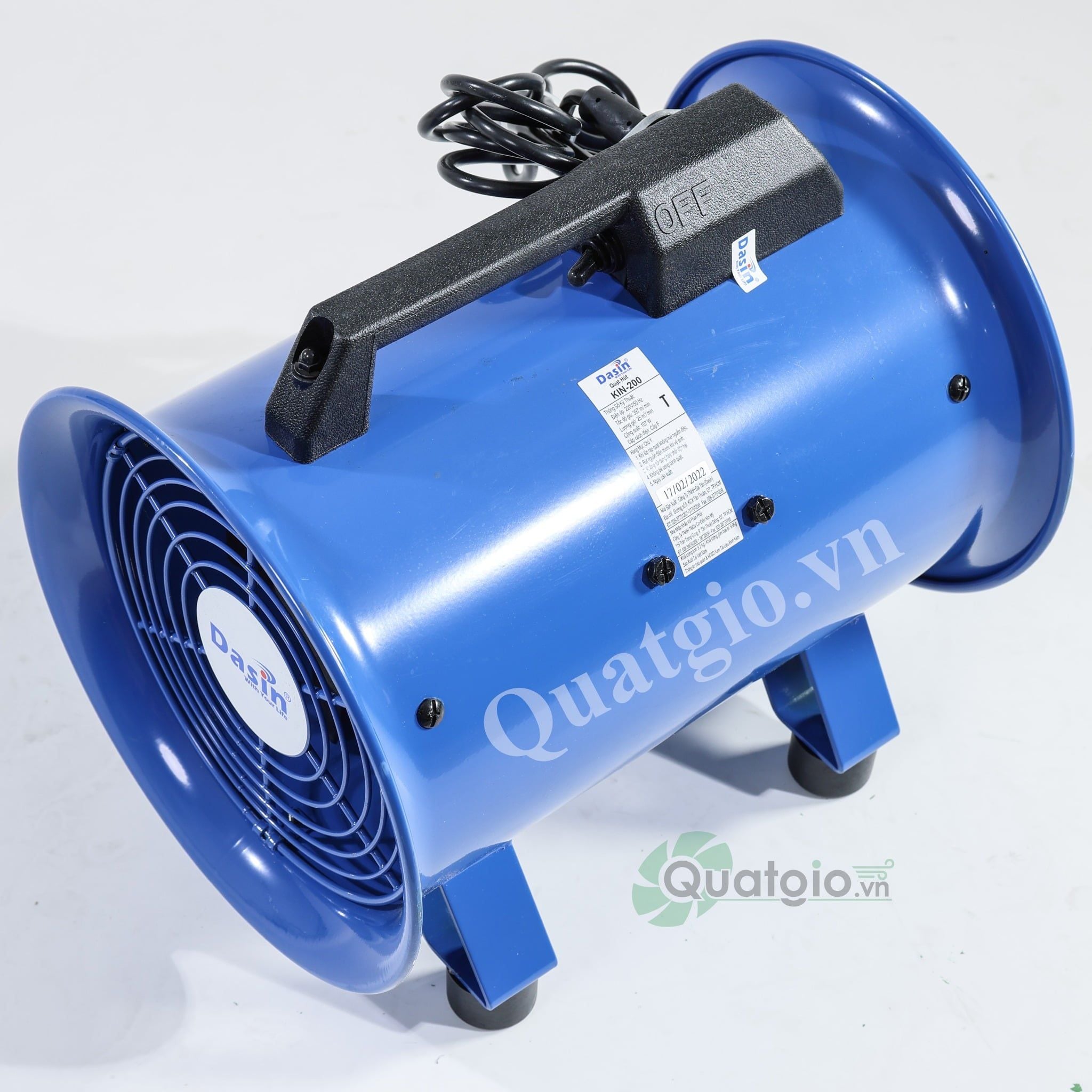 Quạt thông gió di động Dasin KIN-200 - 107w (220V/380V)