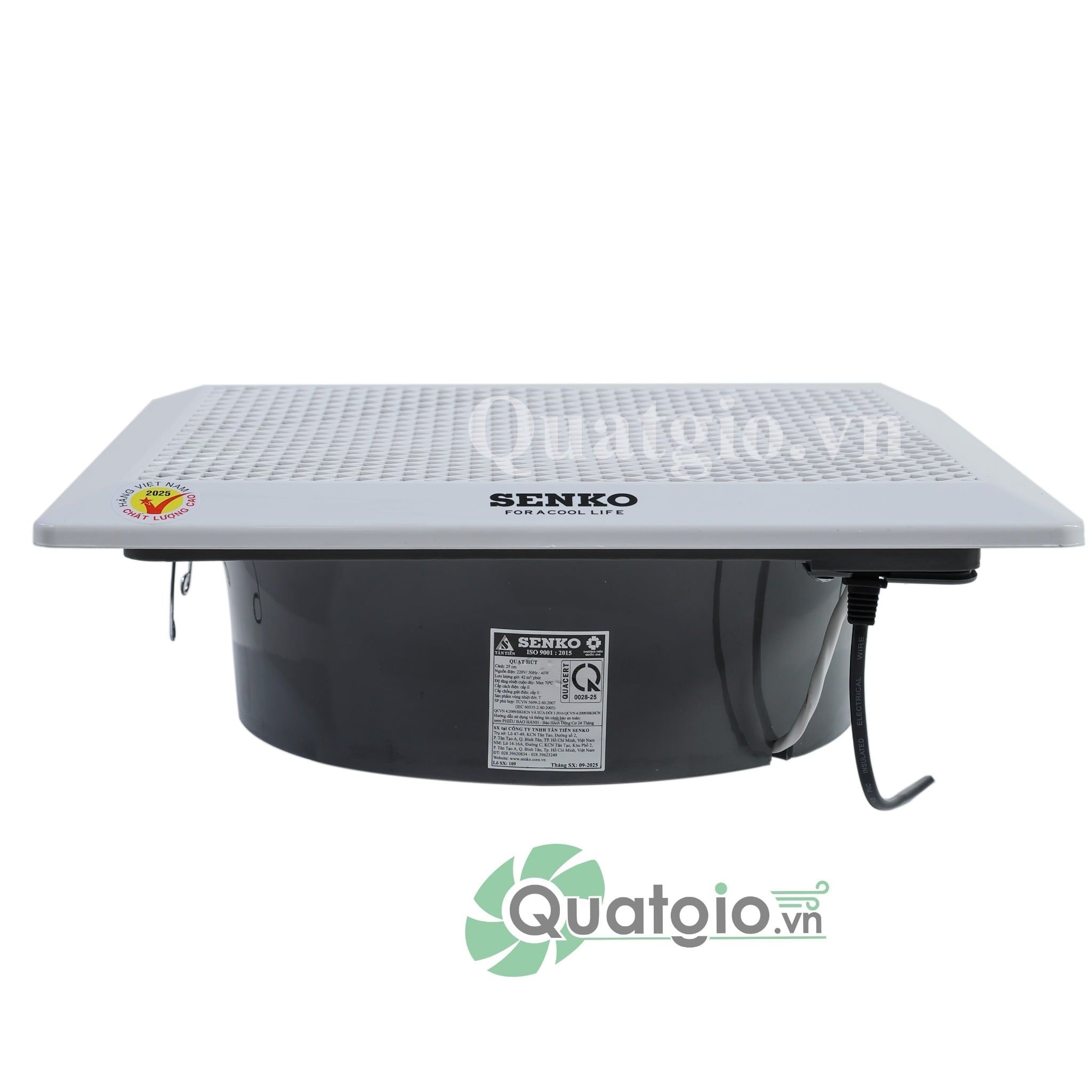 [Hỏa tốc] Quạt hút trần SENKO HT250 40w