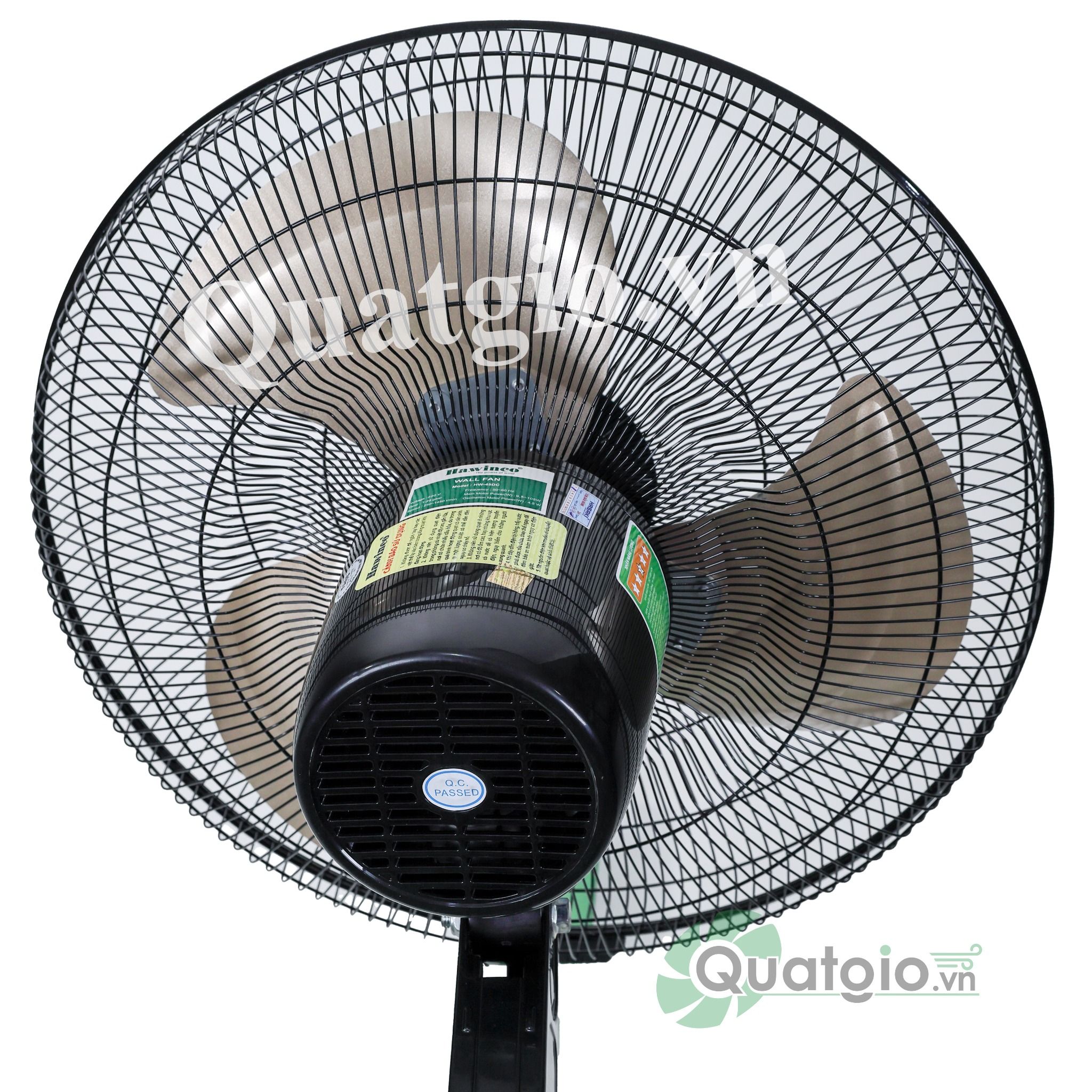 Quạt treo công nghiệp có Remote HW-45DC - 106W ( cánh vàng )