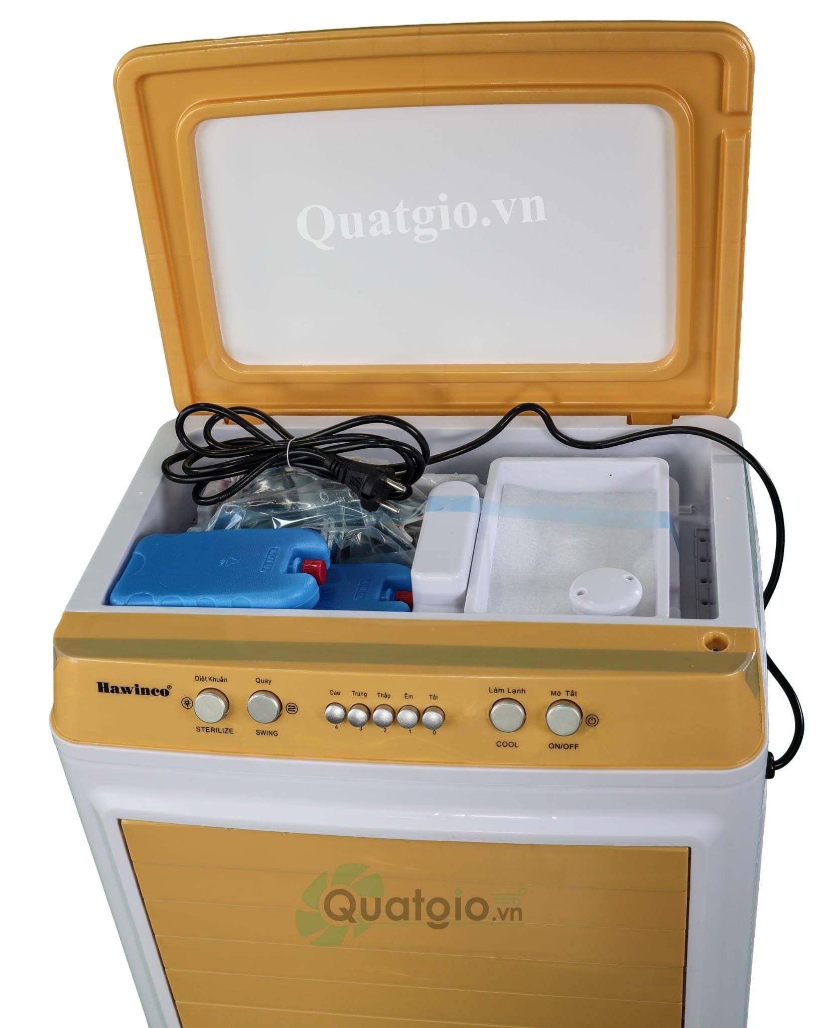 Quạt làm mát hơi nước điều hòa Hawin HSN-55C - 130w - Bản cơ - 40L