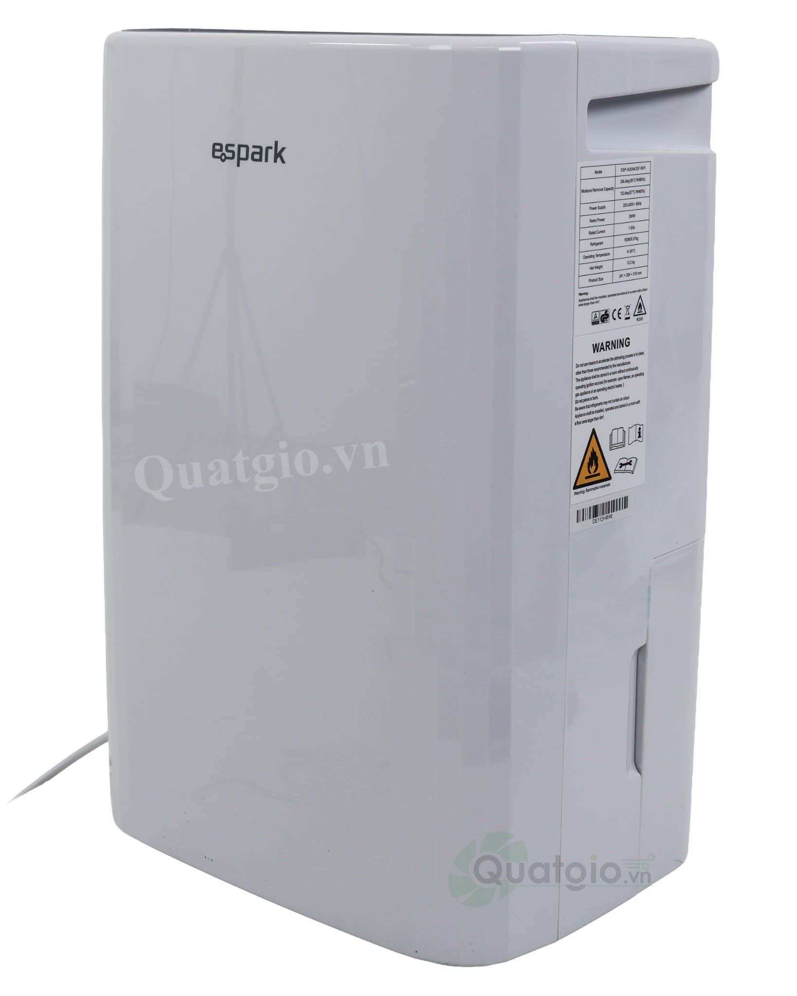 Máy hút ẩm kèm lọc không khí 20 lít Espark ESP-A20A433F