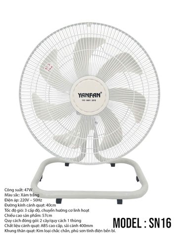 QUẠT SÀN B4 YANFAN SN16 CÔNG SUẤT 47W