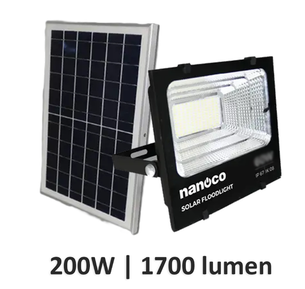 Đèn pha năng lượng mặt trời Nanoco NLFS200635L 200W IP67 (kèm tấm solar 6V35WP)