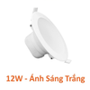 Đèn LED Downlight âm trần Nanoco 12W thân PC (khoét lỗ Ø120)