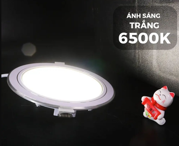 Đèn LED Slim Panel âm trần Nanoco Hera 9W viền bạc (khoét lỗ Ø110)