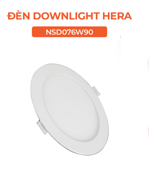 Đèn LED Slim Panel âm trần Nanoco Hera 7W viền trắng (khoét lỗ Ø90)