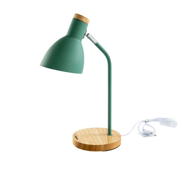 Đèn bàn Nanoco NDKC03 đế gỗ (tặng bóng LED bulb 5W E27)