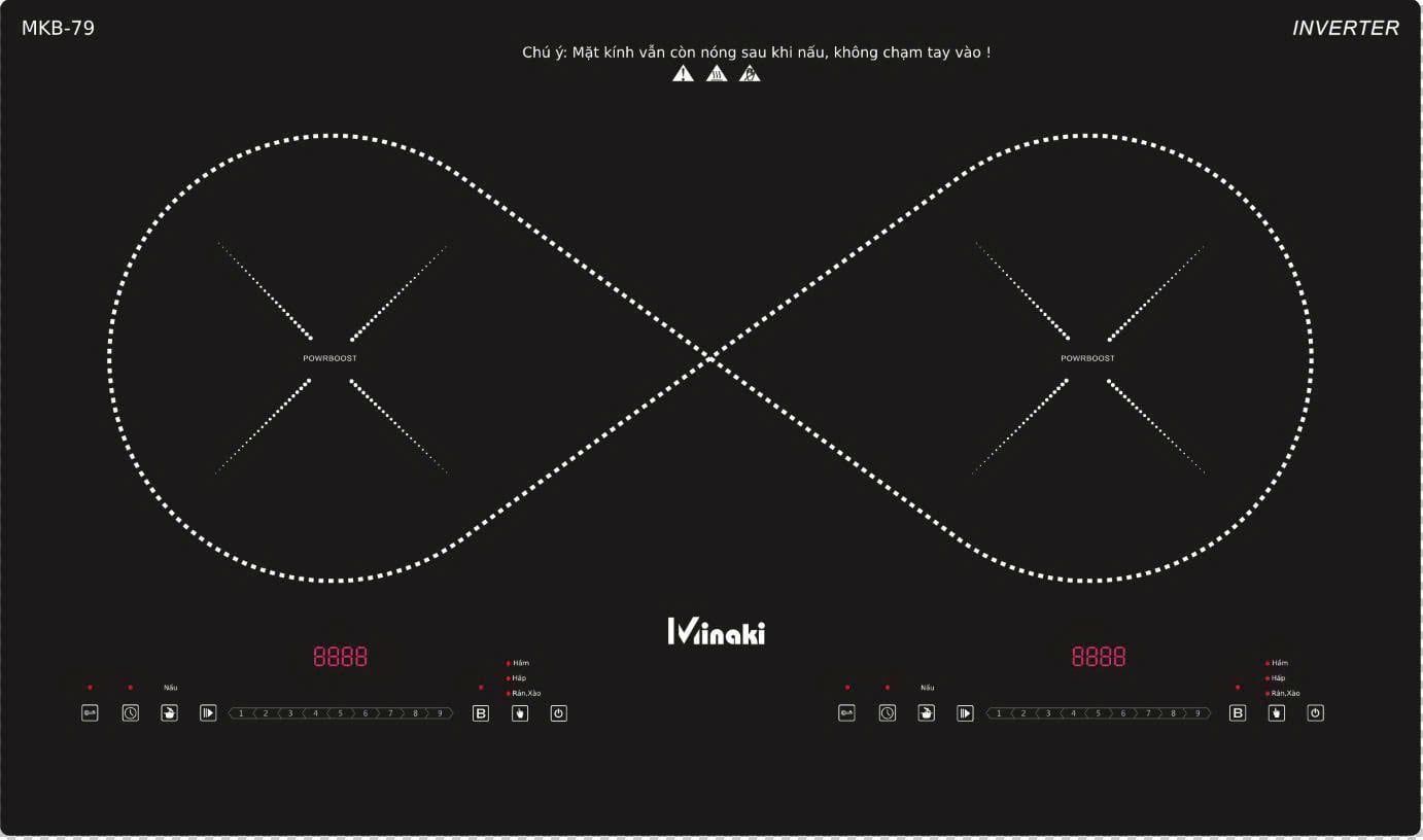 BẾP ĐIỆN TỪ ĐÔI MINAKI MKB-79