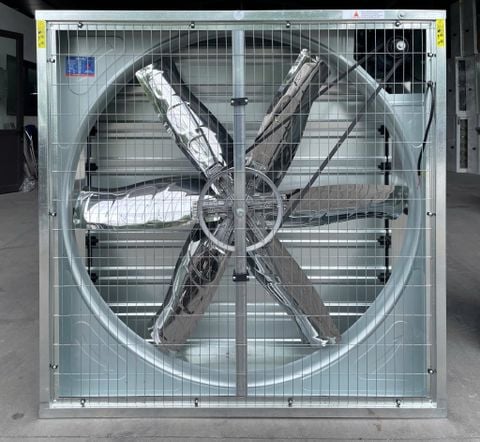 Quạt thông gió vuông Omysu BMF1220 (Vỏ-Vanh Tôn Kẽm, Cánh Inox, Chớp Kẽm) - HÀNG GIÁ RẺ