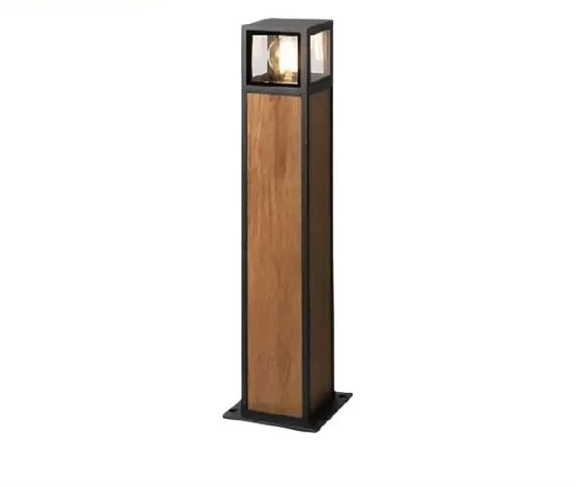 Đèn trụ sân vườn màu gỗ Nanoco NGL3433WD dùng bóng E27 (không kèm bóng)