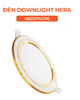Đèn LED Slim Panel âm trần Nanoco Hera 7W viền vàng (khoét lỗ Ø90)