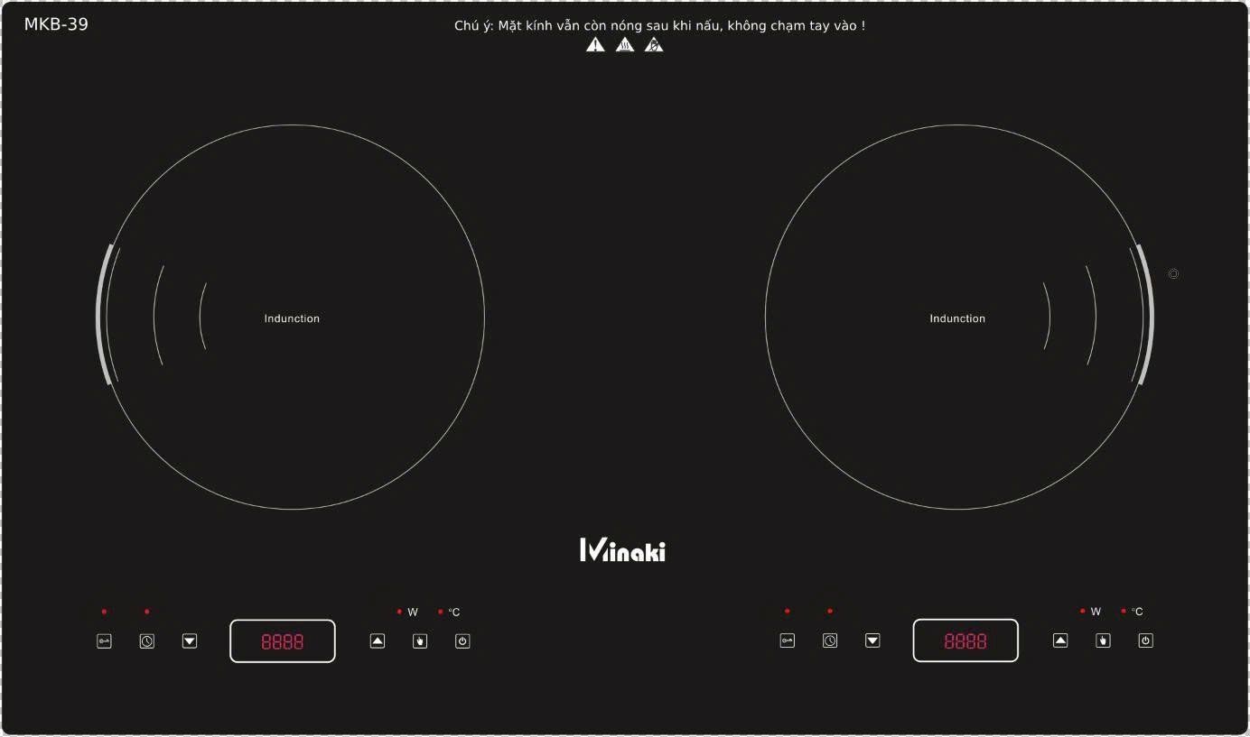 BẾP ĐIỆN TỪ ĐÔI MINAKI MKB-39