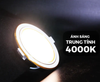 Đèn LED Slim Panel âm trần Nanoco Hera 9W viền vàng (khoét lỗ Ø110)