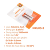 Pin Alkaline AAA Nanoco NLR03 1,5V 1.200mAh (vỉ)