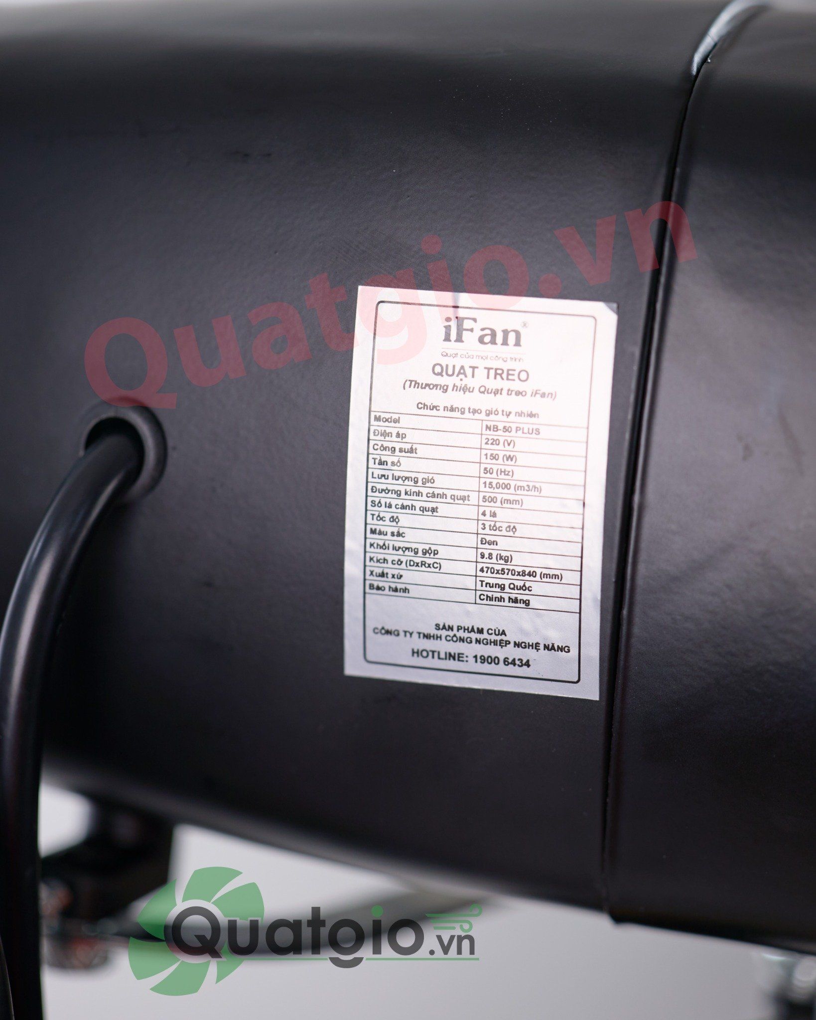 Quạt treo công nghiệp iFan NB-50-PLUS - hộp số - 150W