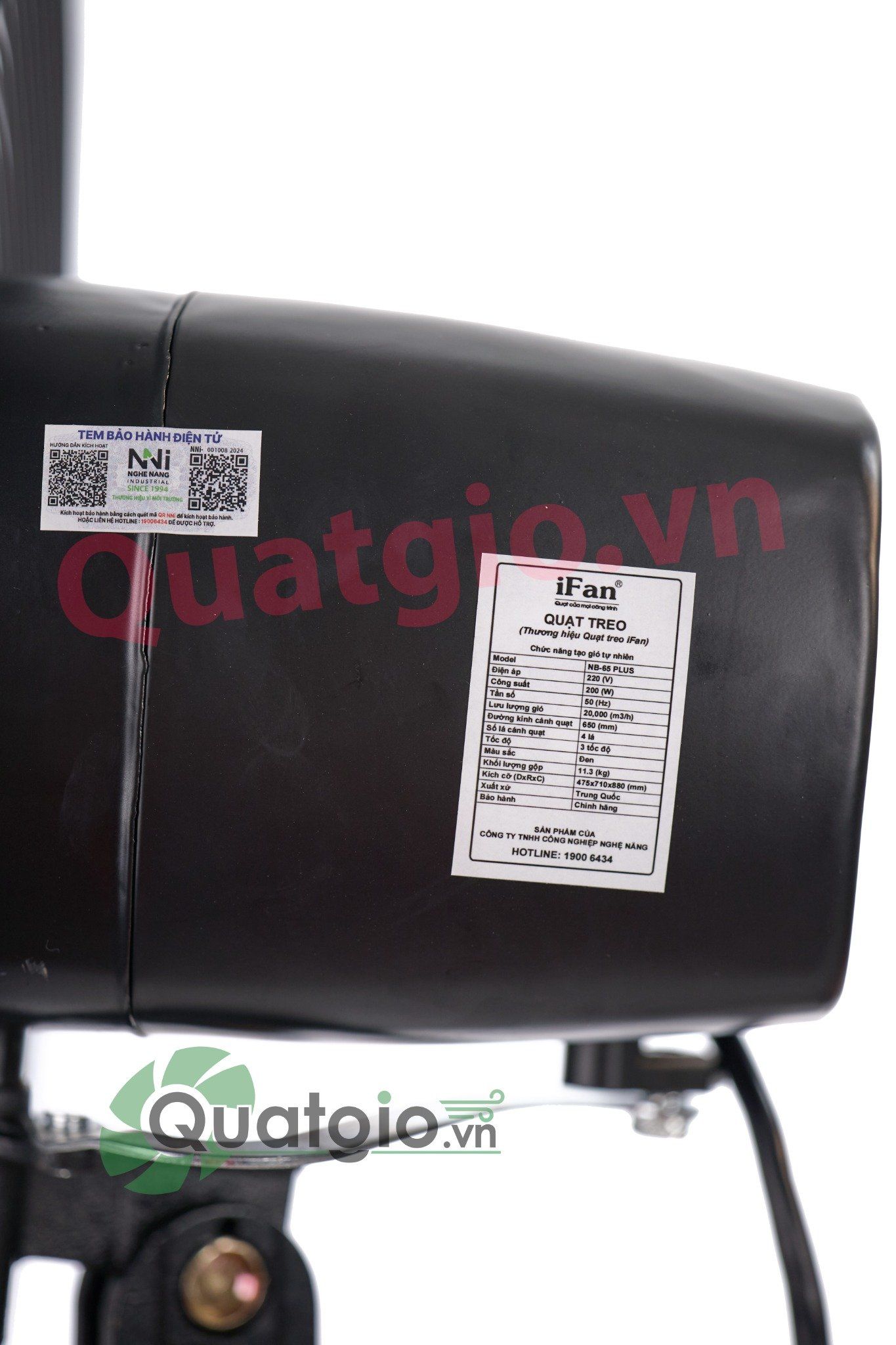 Quạt treo công nghiệp iFan NB-65-PLUS  - có Hộp số - 200W