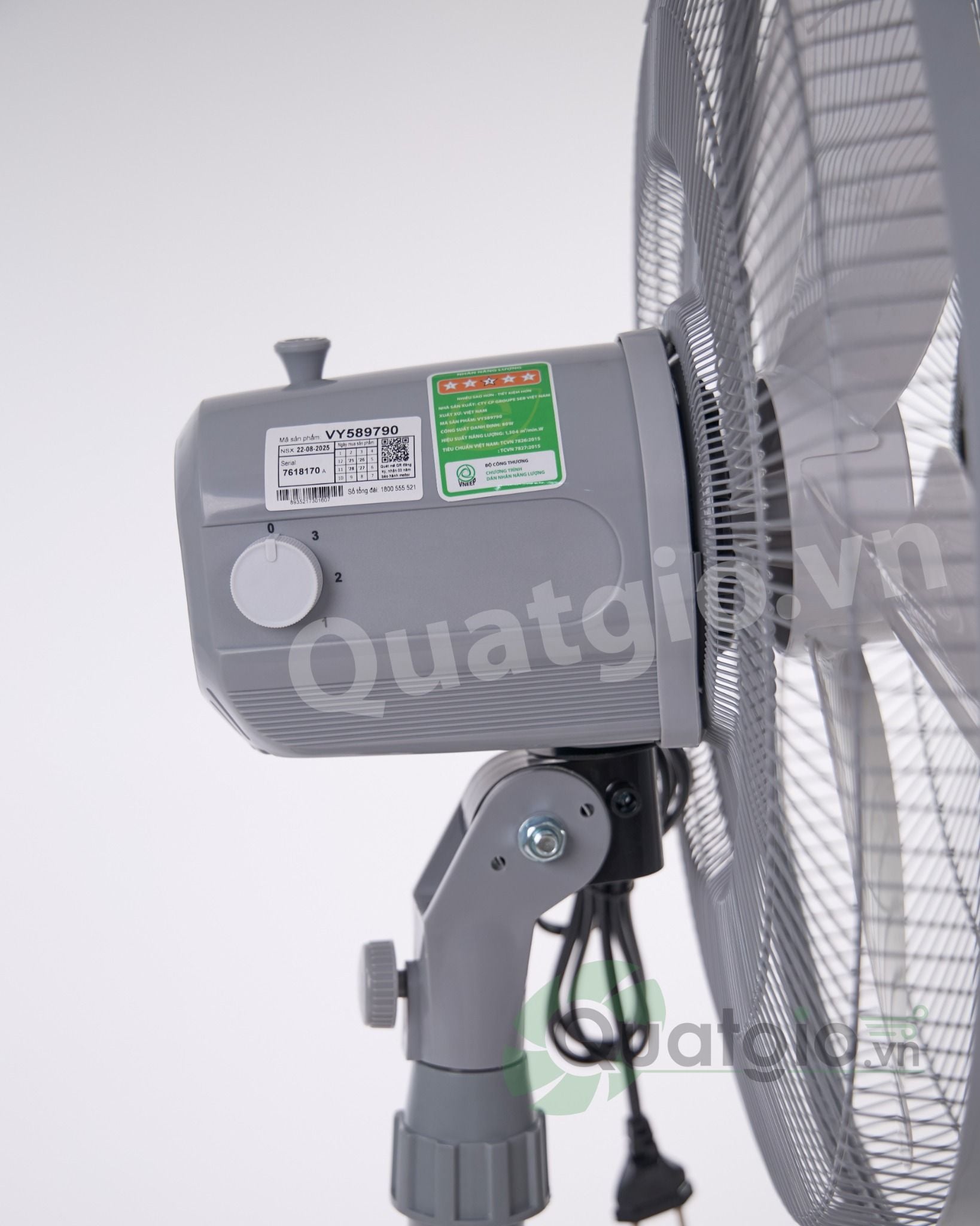 Quạt đứng Bán Công Nghiệp Asia - Đen cam VY589890 / Xám VY589790 - 45cm - 80W