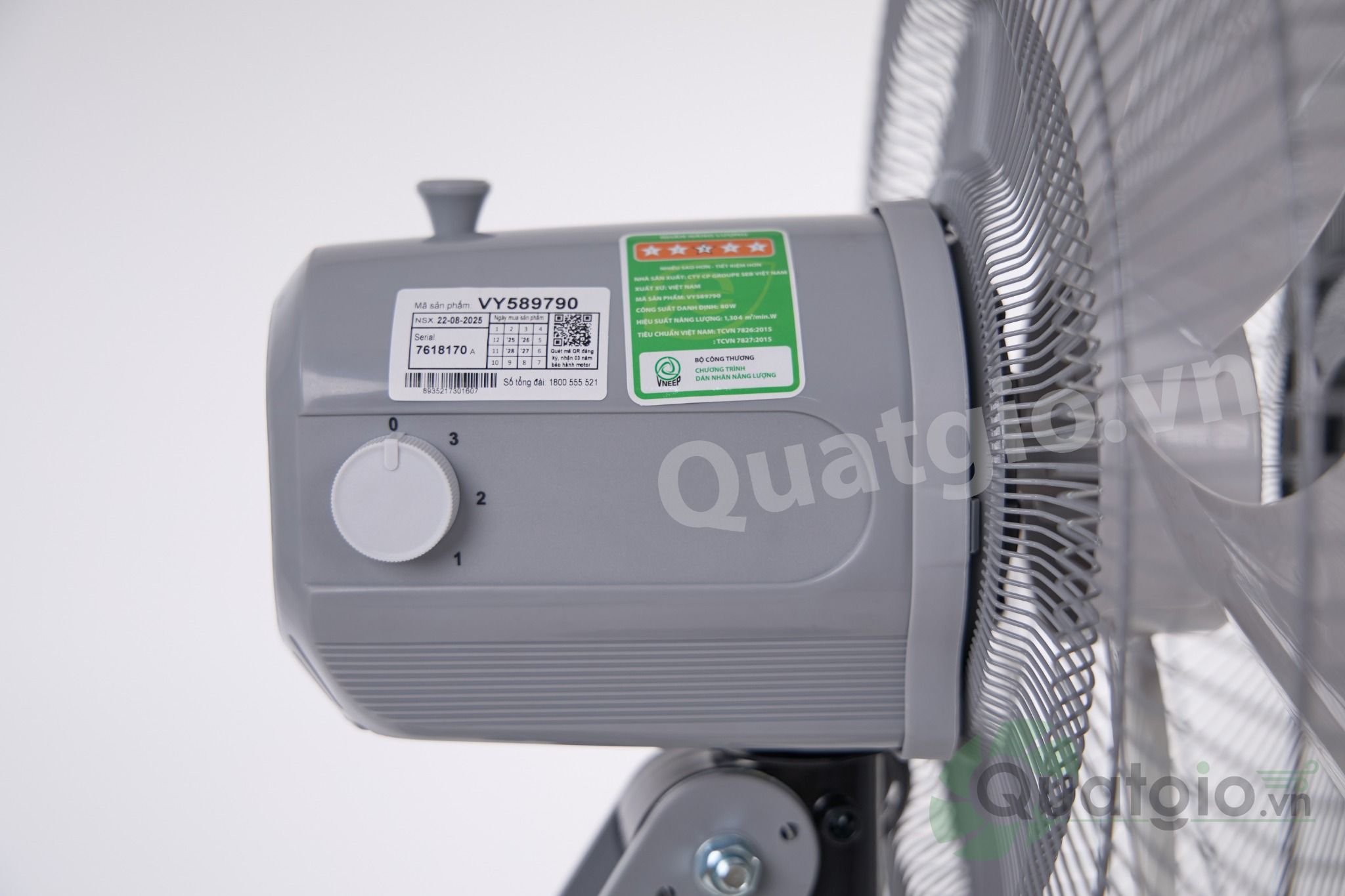 Quạt đứng Bán Công Nghiệp Asia - Đen cam VY589890 / Xám VY589790 - 45cm - 80W