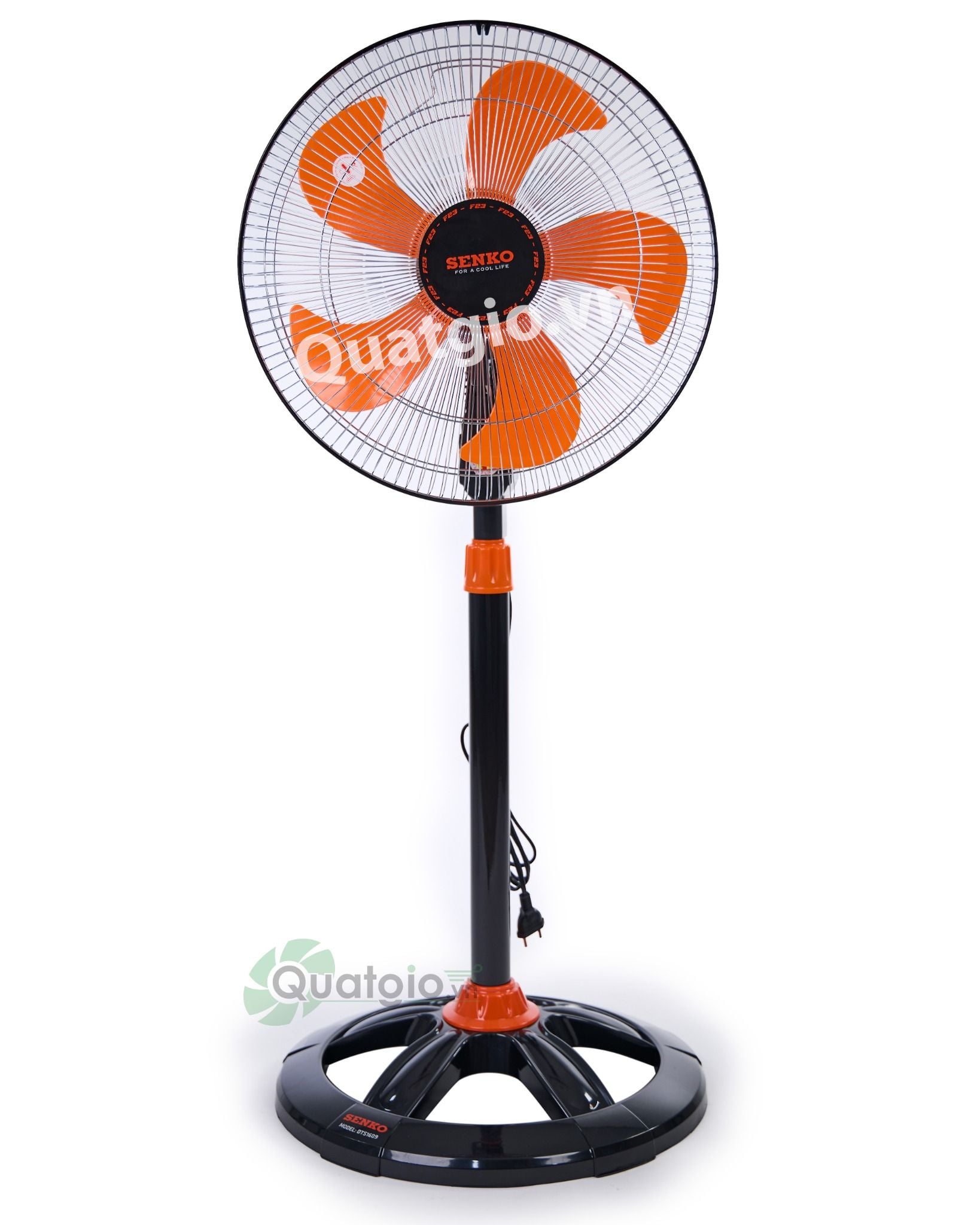 Quạt đứng Senko 5 cánh DTS1609 (60W) (Đen cam & Đen két)