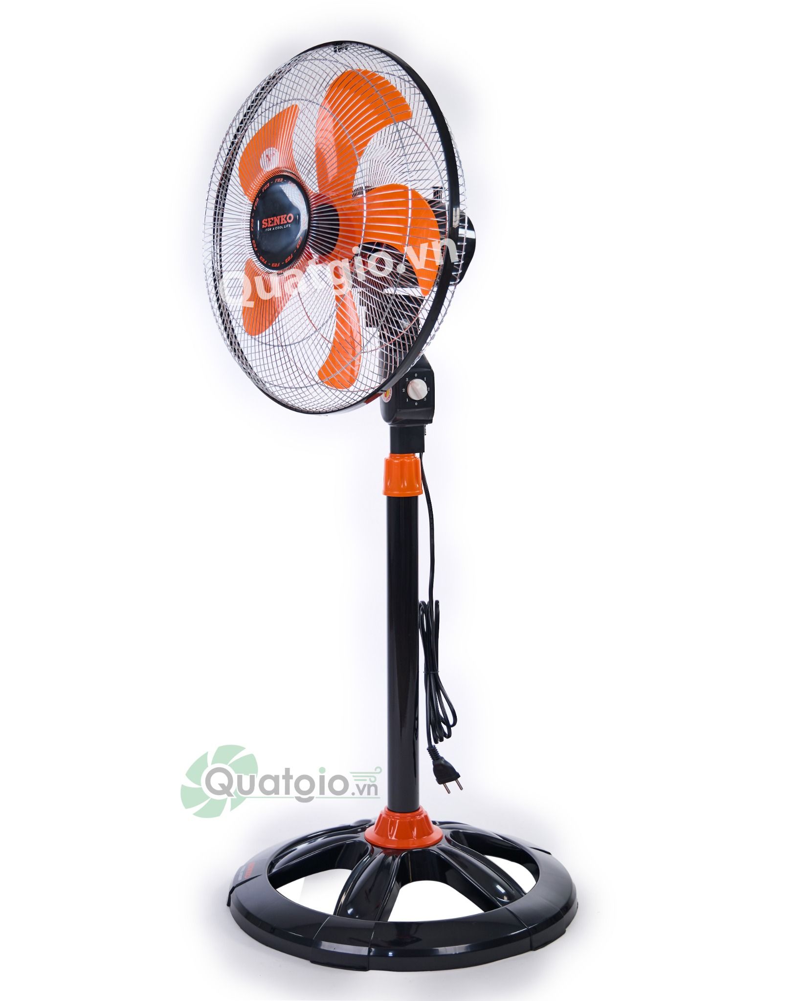Quạt đứng Senko 5 cánh DTS1609 (60W) (Đen cam & Đen két)