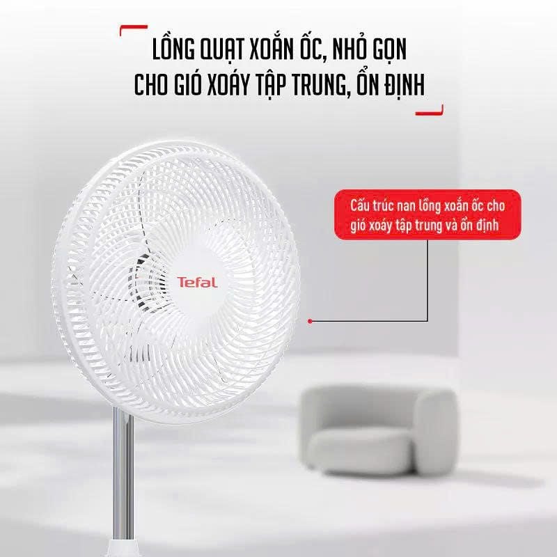 [Sale] Quạt đứng TEFAL VH619690 - Trắng - 55W -  Turbo Essential
