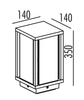 Đèn gắn trụ ngoài trời Nanoco NBB1463 dùng bóng E27 (không kèm bóng)