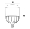 Bóng đèn LED Bulb trụ E27 Nanoco Lite Series 30W