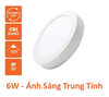 Đèn LED ốp trần nổi Nanoco 6W tròn (Ø118/H30)