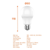Bóng đèn LED Bulb tròn E27 Nanoco Lite Series 9W